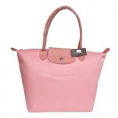 Sac Boutique Longchamps Logo soldes pas chers Shopping Le Pliage Rose